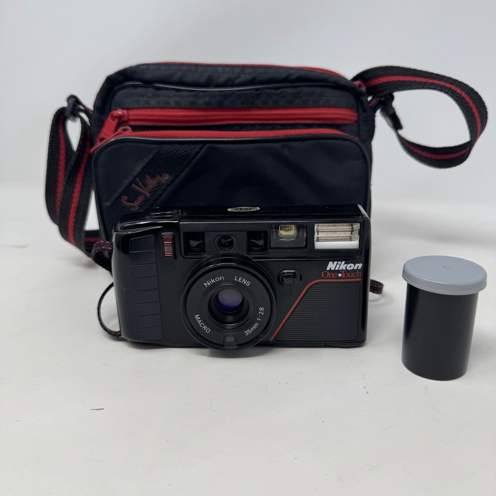 Nikon One-Touch L35AF2 35mm Film Camera 35mm f2.8 Lens with Case Film & Battery